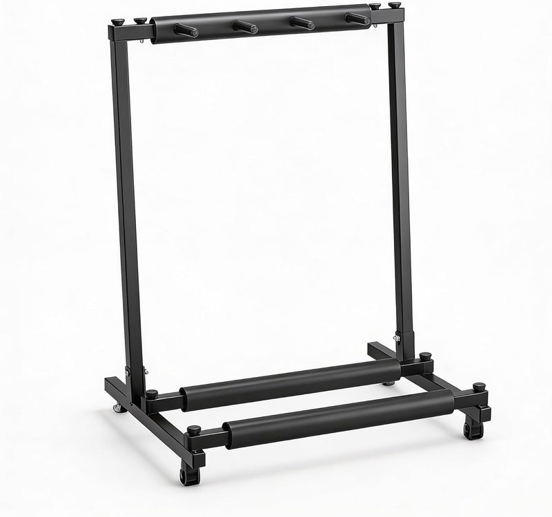 Gearlux Foldable Rack Style Guitar Stand - Holds 3 Electric or Acoustic Guitars - Image 1
